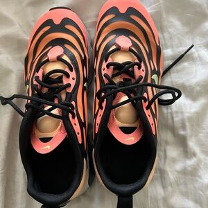 Nike Air Max Plus Coral and Black Sneakers